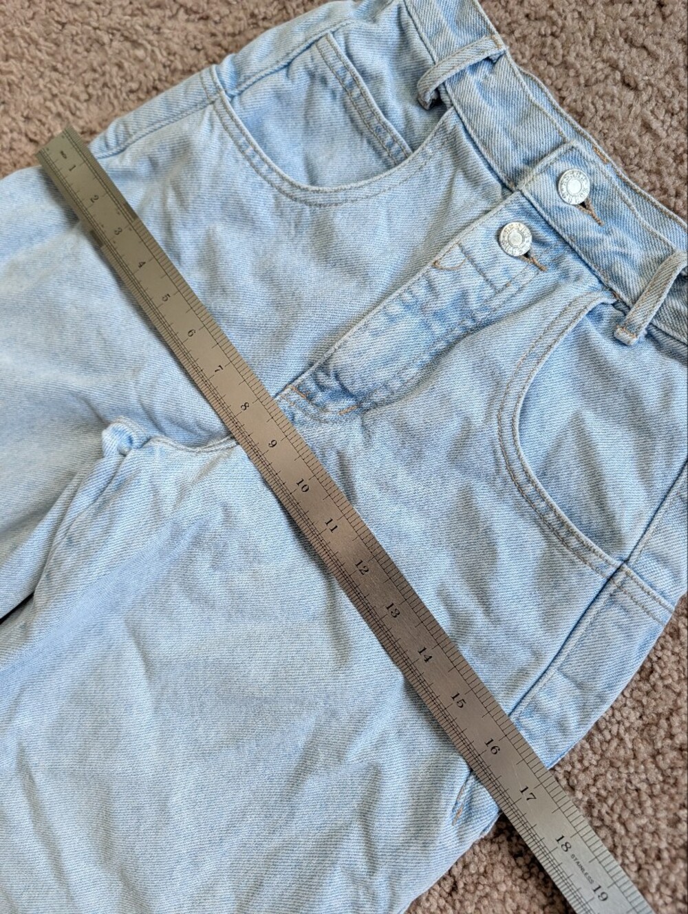 GUESS by Georges Marciano Girls Light Wash Blue Vintage 90s Denim Jeans Size 12 - Picture 9 of 12